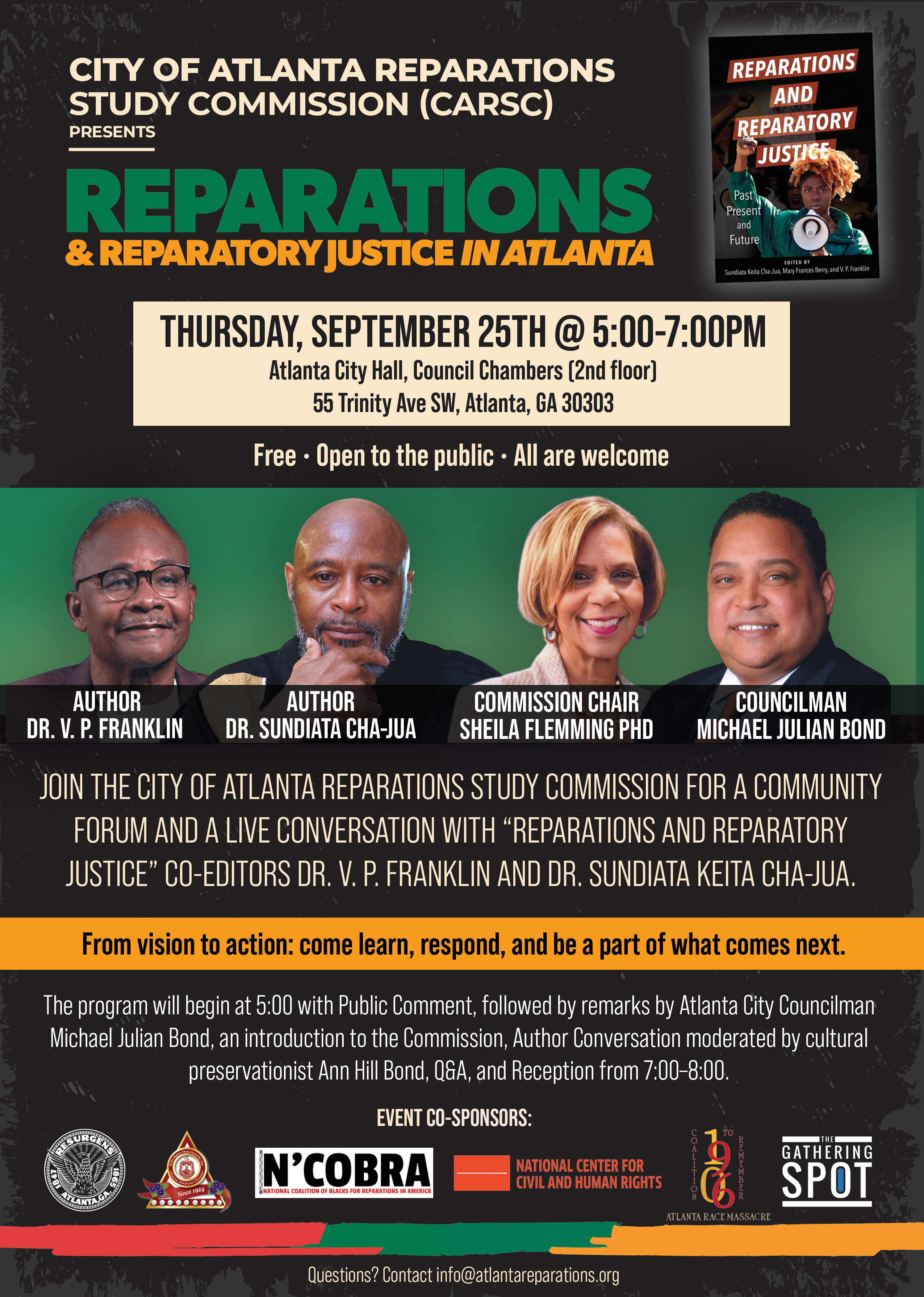 Reparations & Reparatory Justice in Atlanta Event Flyer